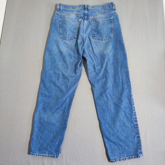 H&M 90's Baggy Jeans women's sz 12 medium washed denim blue recycled collection - Picture 3 of 14